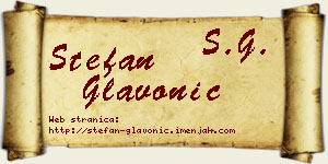 Stefan Glavonić vizit kartica
